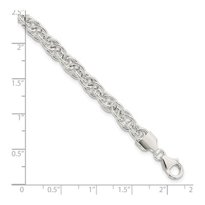 Sterling Silver 4.93mm Fancy Link Chain Bracelet – view 3