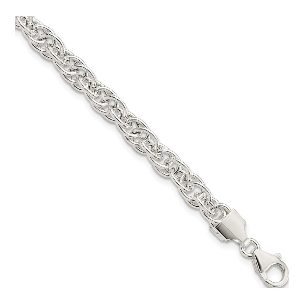 Sterling Silver 4.93mm Fancy Link Chain Bracelet