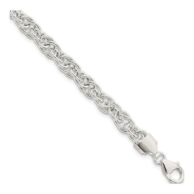 Sterling Silver 4.93mm Fancy Link Chain Bracelet