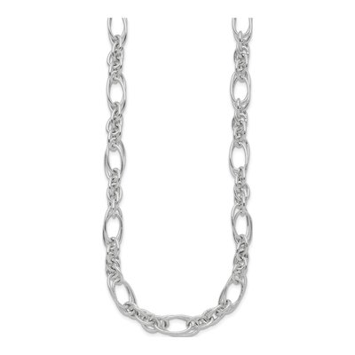 Sterling Silver Fancy Link Necklace – view 3