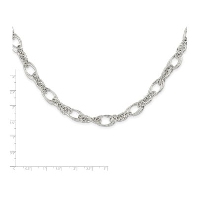 Sterling Silver Fancy Link Necklace – view 5