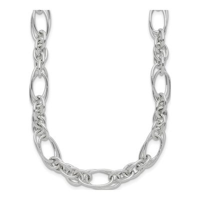 Sterling Silver Fancy Link Necklace