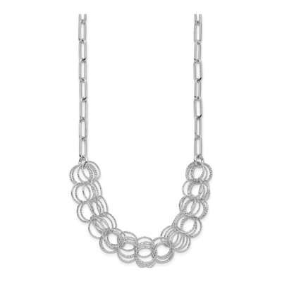 Sterling Silver 25.39mm Circles Open Link Chain – view 3