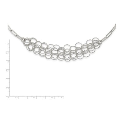 Sterling Silver 25.39mm Circles Open Link Chain – view 5