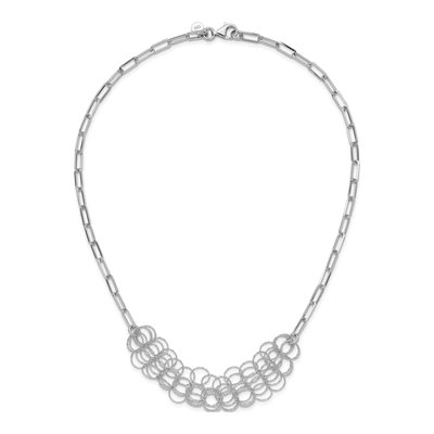 Sterling Silver 25.39mm Circles Open Link Chain – view 6