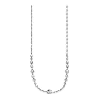 Sterling Silver 1.5mm Semi-Solid Beaded Bead Chain – view 3