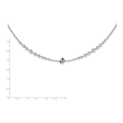 Sterling Silver 1.5mm Semi-Solid Beaded Bead Chain – view 5