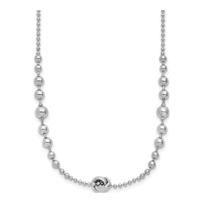 Sterling Silver 1.5mm Semi-Solid Beaded Bead Chain