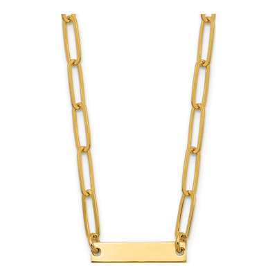 Gold-Plated Sterling Silver Bar Necklace