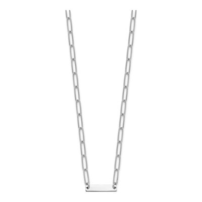Sterling Silver Bar Paperclip Necklace – view 3