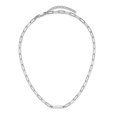 Sterling Silver Bar Paperclip Necklace – view 5