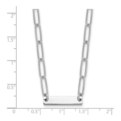 Sterling Silver Bar Paperclip Necklace – view 6
