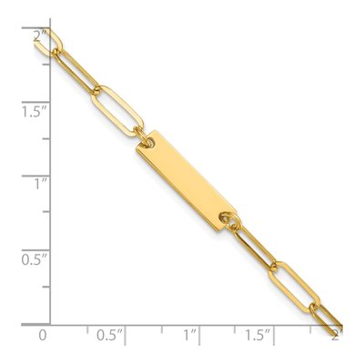 Gold-Plated Sterling Silver ID Paperclip Bracelet – view 3