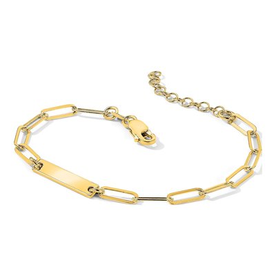 Gold-Plated Sterling Silver ID Paperclip Bracelet – view 5