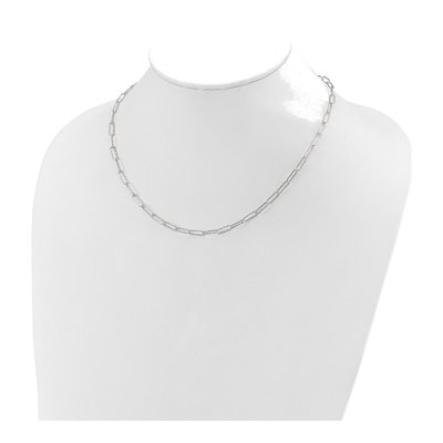 Sterling Silver Diamond-Cut Fancy Link Necklace – view 4