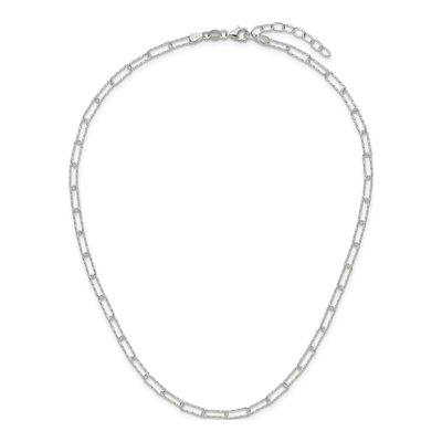 Sterling Silver Diamond-Cut Fancy Link Necklace – view 5