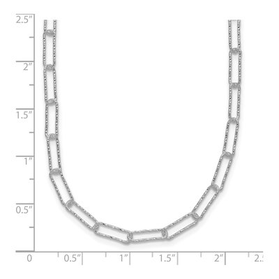 Sterling Silver Diamond-Cut Fancy Link Necklace – view 6