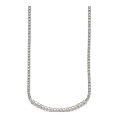 Sterling Silver Twisted Bar Necklace – view 3