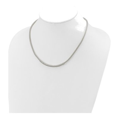 Sterling Silver Twisted Bar Necklace – view 4