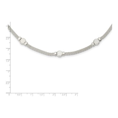 Sterling Silver Mesh Fancy Necklace – view 4