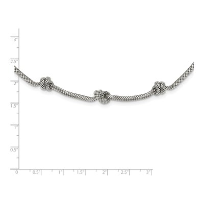 Sterling Silver Knotted Mesh Necklace – view 4