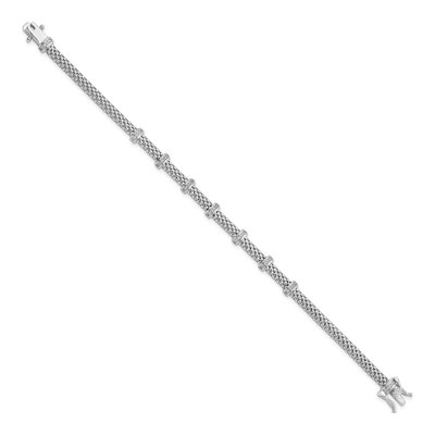 Sterling Silver CZ Mesh Bracelet – view 3