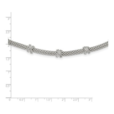 Sterling Silver CZ X's Necklace – view 5