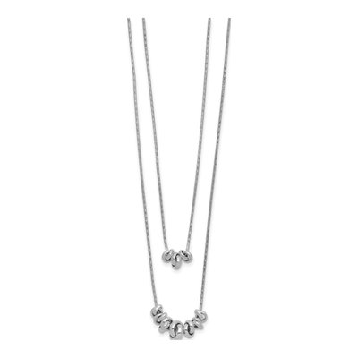 Sterling Silver 7mm Double 2-Strand Fancy Link Chain – view 3