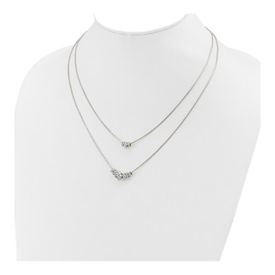 Sterling Silver 7mm Double 2-Strand Fancy Link Chain – view 4