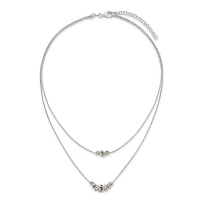 Sterling Silver 7mm Double 2-Strand Fancy Link Chain – view 5