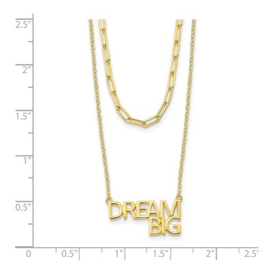 Gold-Plated Sterling Silver Dream Big Double Necklace – view 3