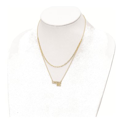 Gold-Plated Sterling Silver Dream Big Double Necklace – view 4