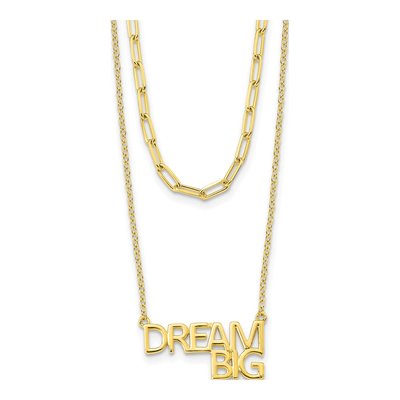 Gold-Plated Sterling Silver Dream Big Double Necklace