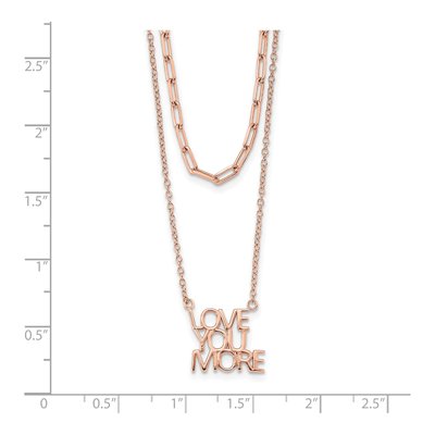 Rose Gold-Plated Sterling Silver 'love You More' Necklace – view 3