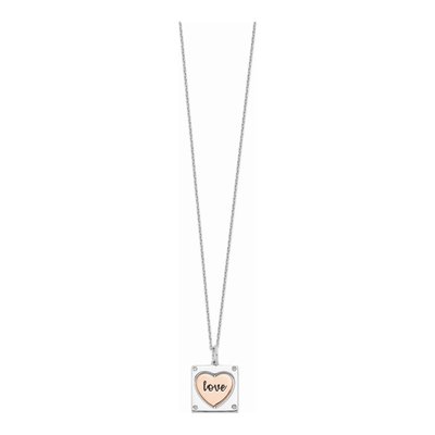 Sterling Silver MOM LOVE Spinning Heart Pendant Necklace – view 4