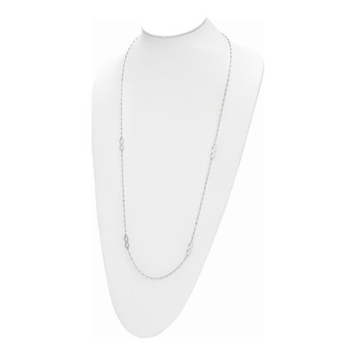Sterling Silver Beaded Infinity Pendant Necklace – view 3