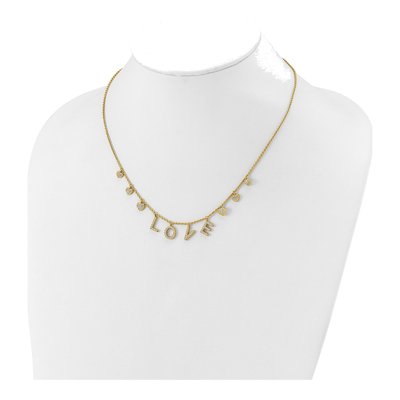 Gold-Plated Sterling Silver LOVE Pendant Necklace – view 4