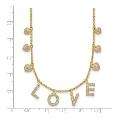 Gold-Plated Sterling Silver LOVE Pendant Necklace – view 6
