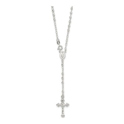 Sterling Silver Rosary Necklace