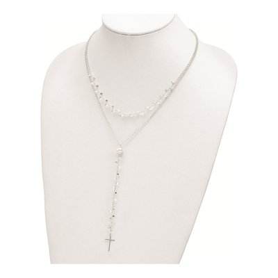 Sterling Silver Cross Pendant Necklace – view 4