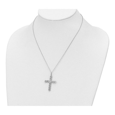 Sterling Silver CZ Cross Pendant Necklace – view 4