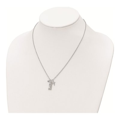 Sterling Silver CZ Cross Pendant Necklace – view 4