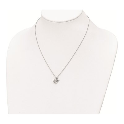 Sterling Silver CZ Dove Dangle Pendant Necklace – view 4
