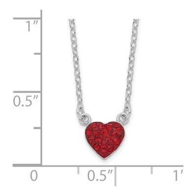 Sterling Silver Crystal Heart Pendant Necklace – view 3
