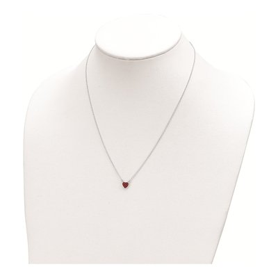 Sterling Silver Crystal Heart Pendant Necklace – view 4
