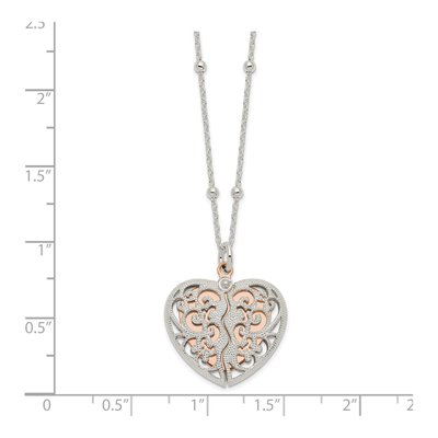 Sterling Silver Moveable Heart Pendant Necklace – view 3