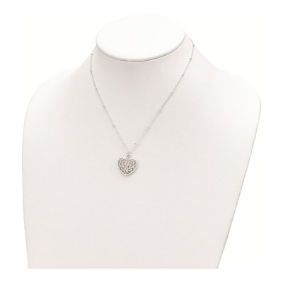 Sterling Silver Moveable Heart Pendant Necklace – view 4