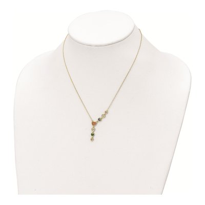 Gold-Plated Sterling Silver CZ Hearts Pendant Necklace – view 4