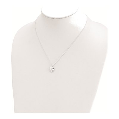 Sterling Silver CZ Heart Pendant Necklace – view 4
