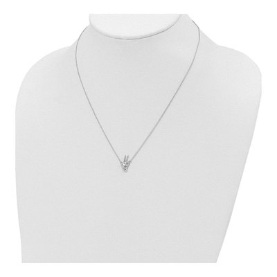 Sterling Silver Peace Sign Hand Pendant Necklace – view 4